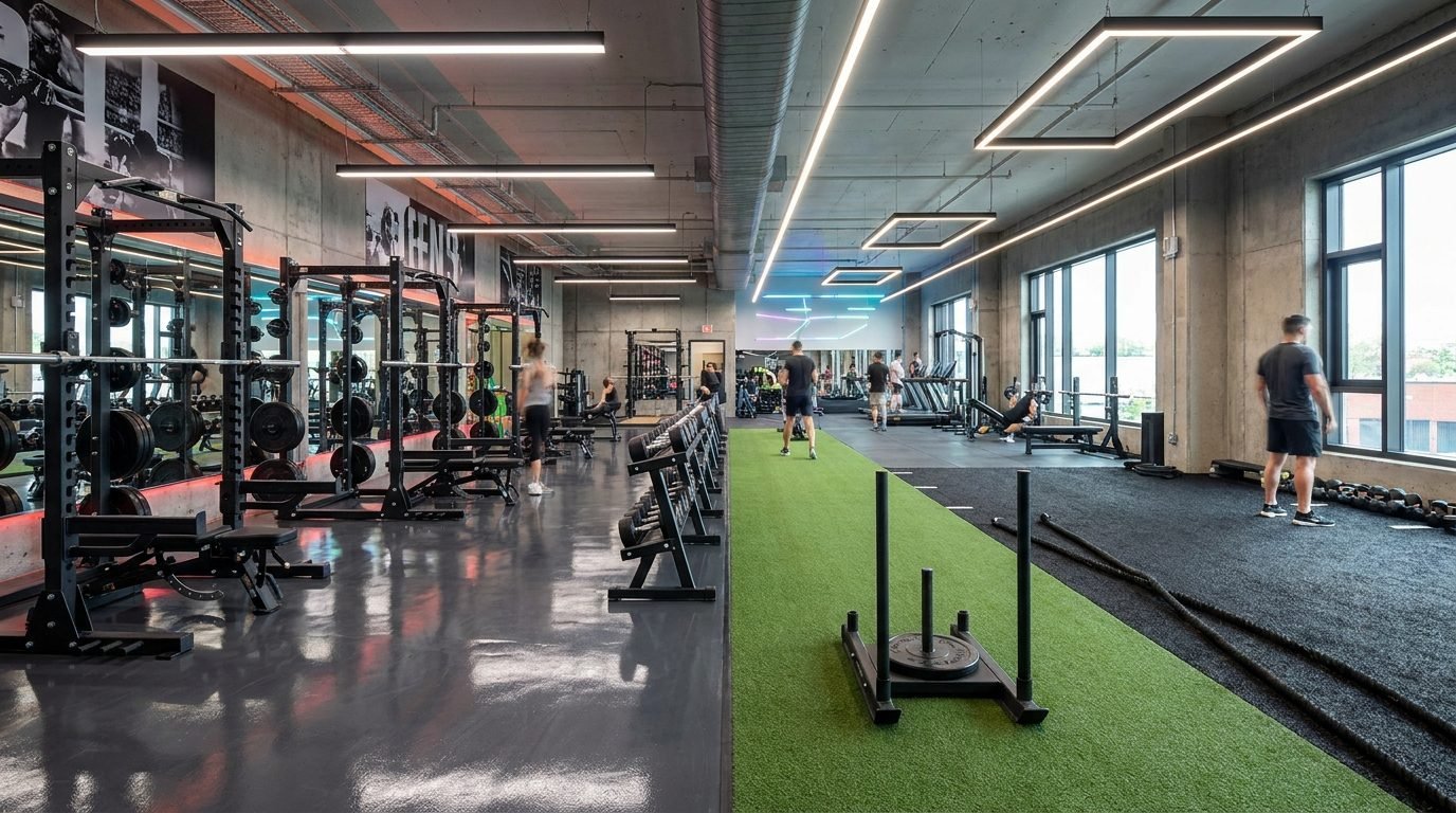 Gym & Fitness Facility flooring project in Palm Beach Gardens Florida